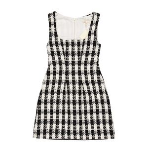 Maje Plaid Tweed Mini Dress
